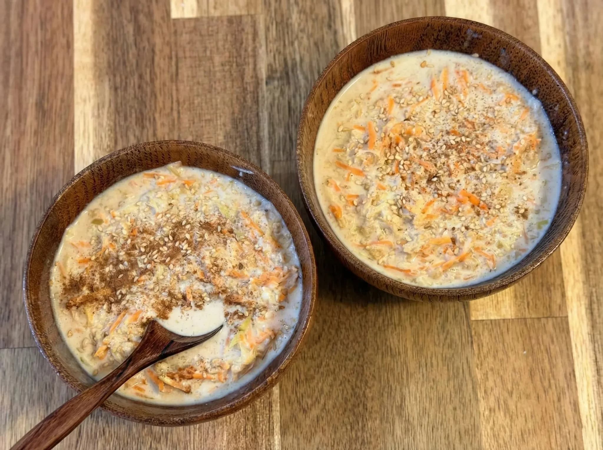 Porridge pomme carotte avoine